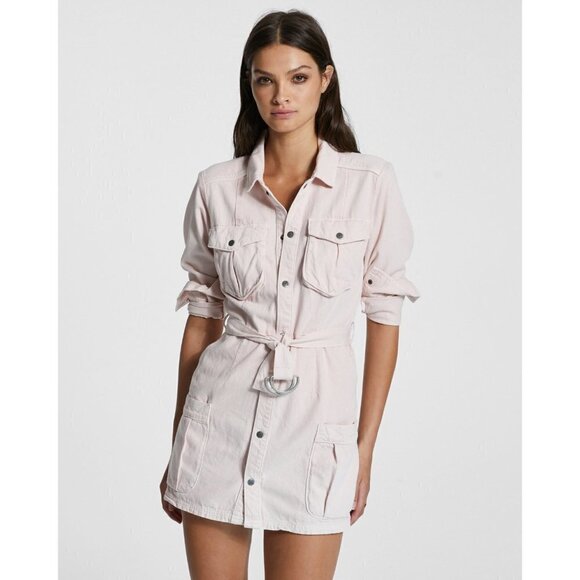 Ksubi Hazard Denim Boiler dress-Size Small- Color Pink - Picture 3 of 9